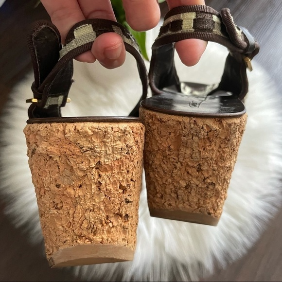 VICINI wedge Slingback kork patterned sandal - Picture 7 of 7